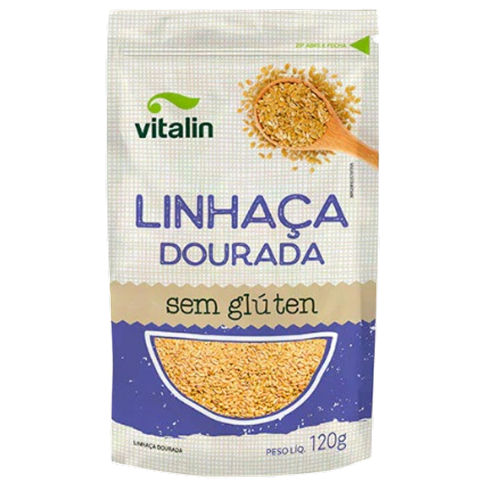 Linhaça Dourada Sem Glúten Vitalin 120g