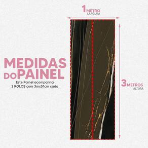 Papel De Parede Painel 3D Mármore Cinza Fio Ouro 1M