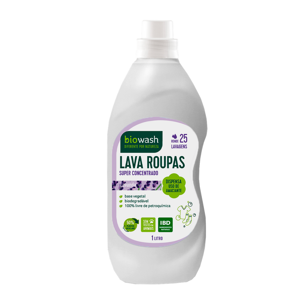 Kit 2X: Lava Roupas Lavanda Biodegradável Biowash 1L