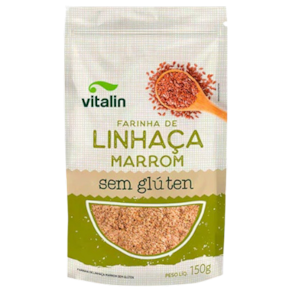 Farinha de Linhaça Marrom Sem Glúten Vitalin 150g