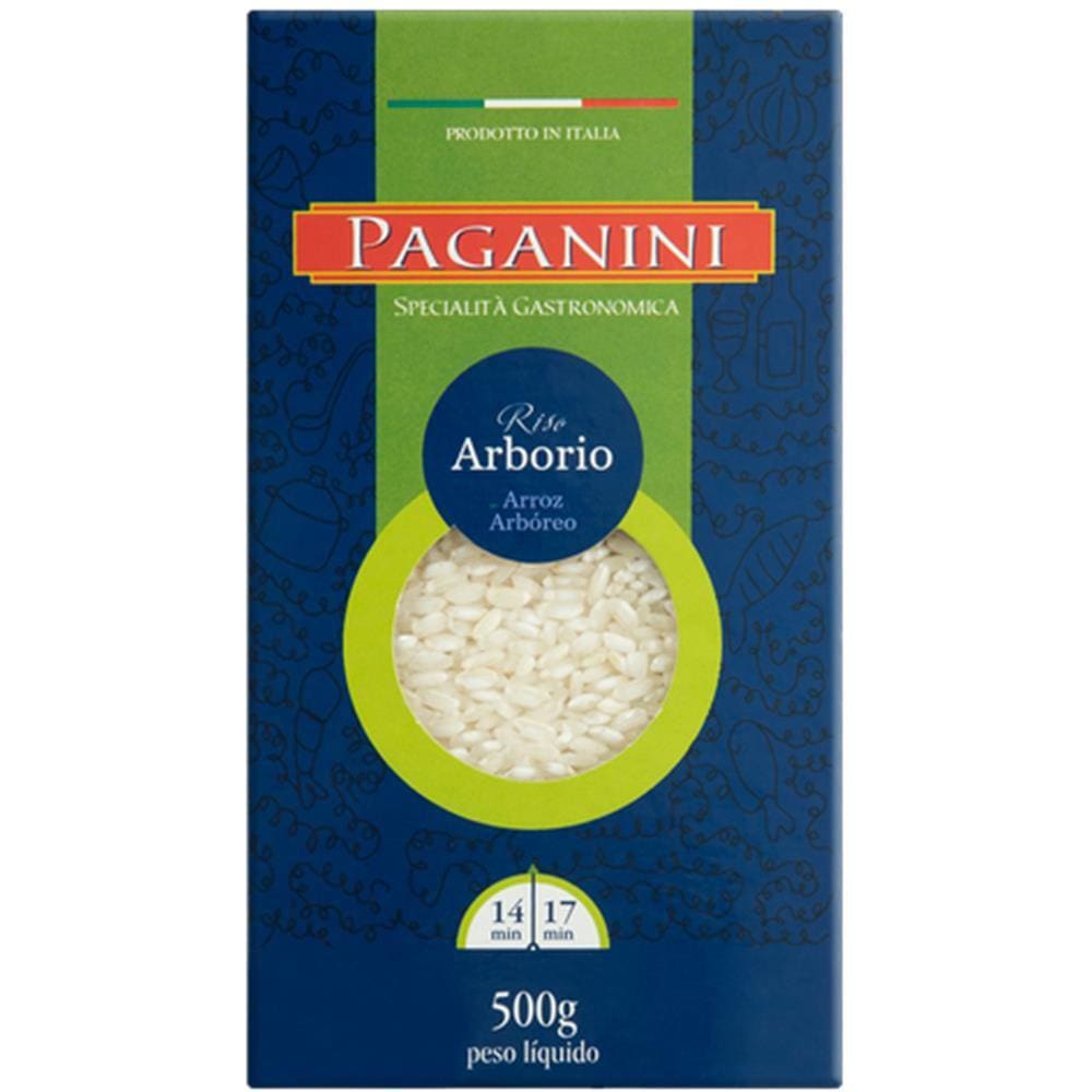 Kit 6X: Arroz Arbóreo Italiano Paganini 500g