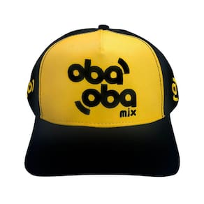 Boné em Tecido Oba Oba Mix[Preto/Amarelo]