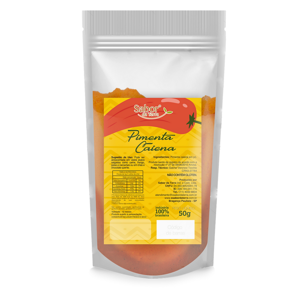 Pimenta Caiena em Pó Sabor da Terra 50g