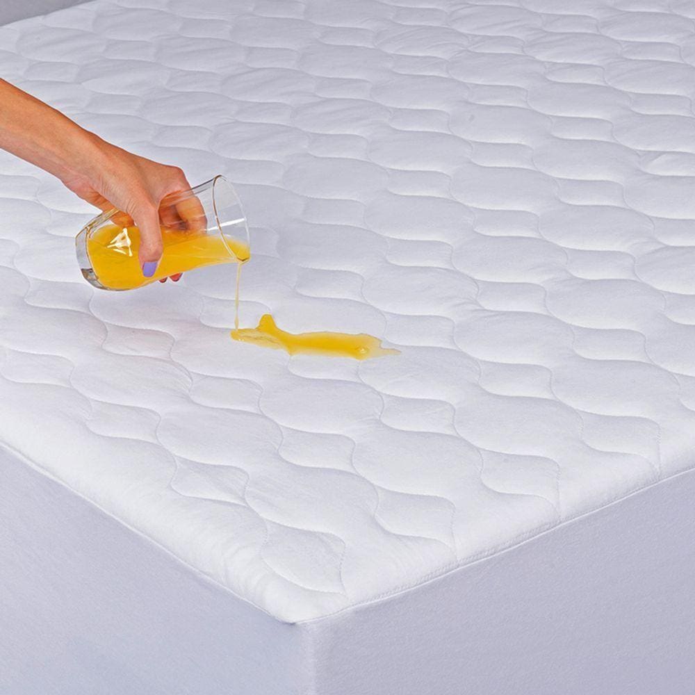 Protetor Colchão Solteiro Malha Matelado Impermeável Branco