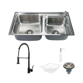 Cuba para Cozinha Aço Inox com Acessórios Potiguara e Torneira Monocomando Envira Pingoo.casa - Preto