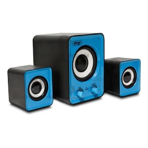Ini Caixa Som 12W 2.1 Portátil P2 Notebook Pc Celular Cor Azul