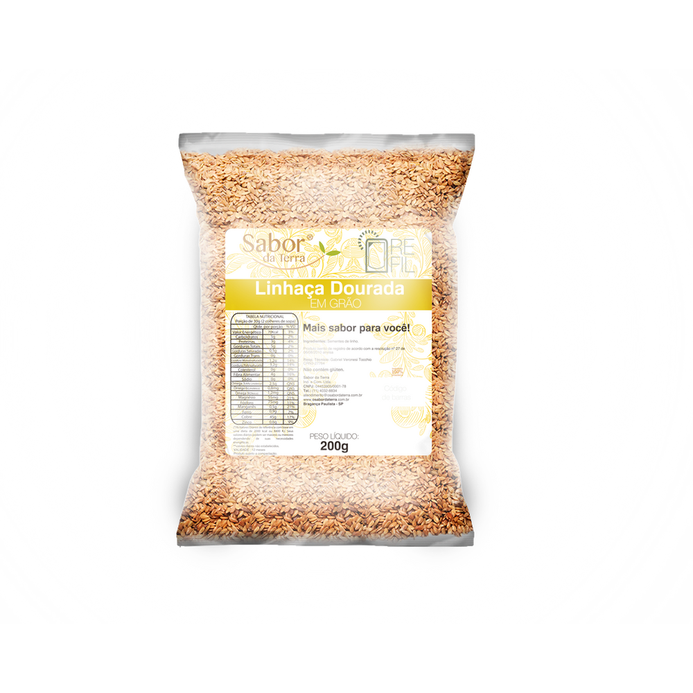 Semente de Linhaça Dourada Sabor da Terra 200g