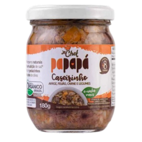 Kit 3X: Comidinha Arroz, Feijão, Carne e Legumes Orgânica Papapá 180g