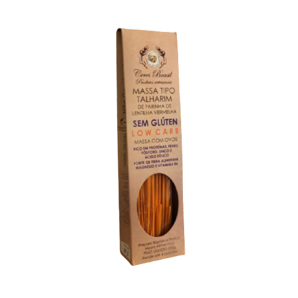 Kit 6X: Macarrão Talharim Lentilha Vermelha Sem Glúten Ceres 200g