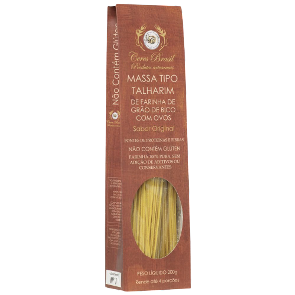Kit 6X: Macarrão Talharim Grão de Bico Sem Glúten Ceres 200g