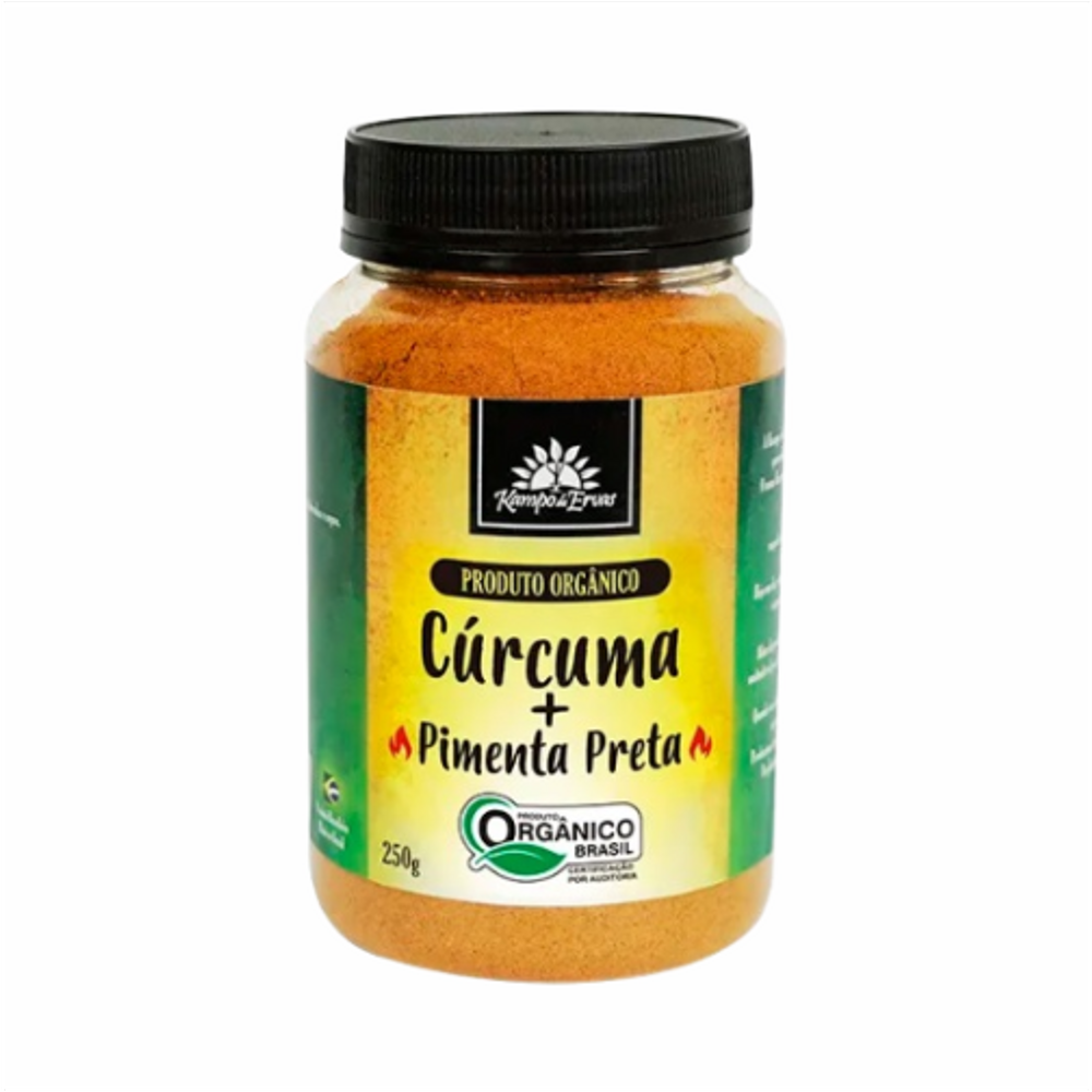 Kit 2X: Cúrcuma com Pimenta Preta Orgânico Kampo de Ervas 250g