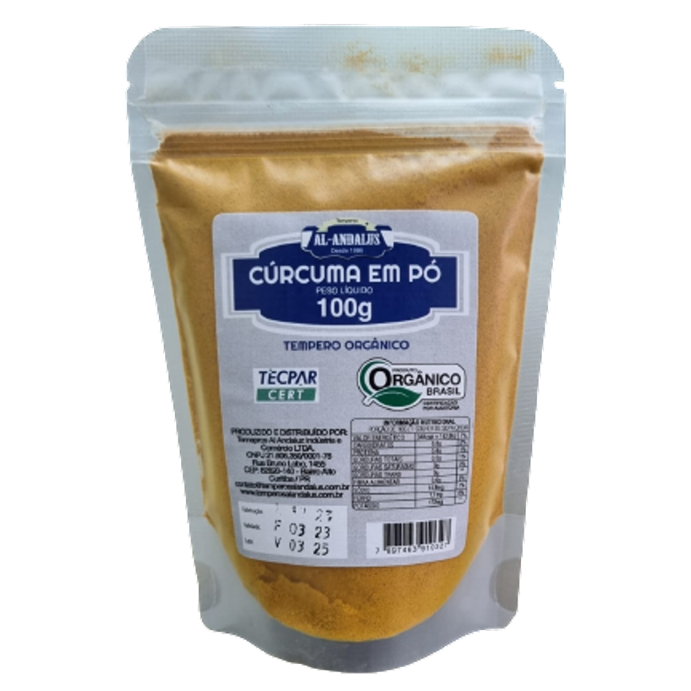 Cúrcuma em Pó Pura Orgânica Al Andalus 100g