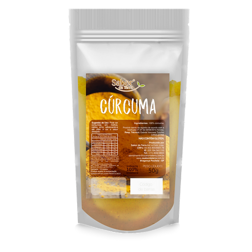 Cúrcuma em Pó Sabor da Terra 50g