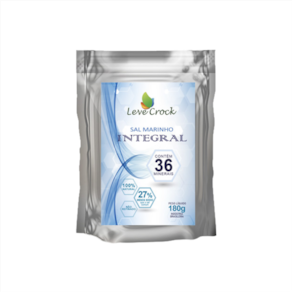 Kit 6X: Sal Marinho Integral Leve Crock 180g