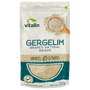 Kit 2X: Gergelim Branco Natural Sem Glúten Vitalin 120g