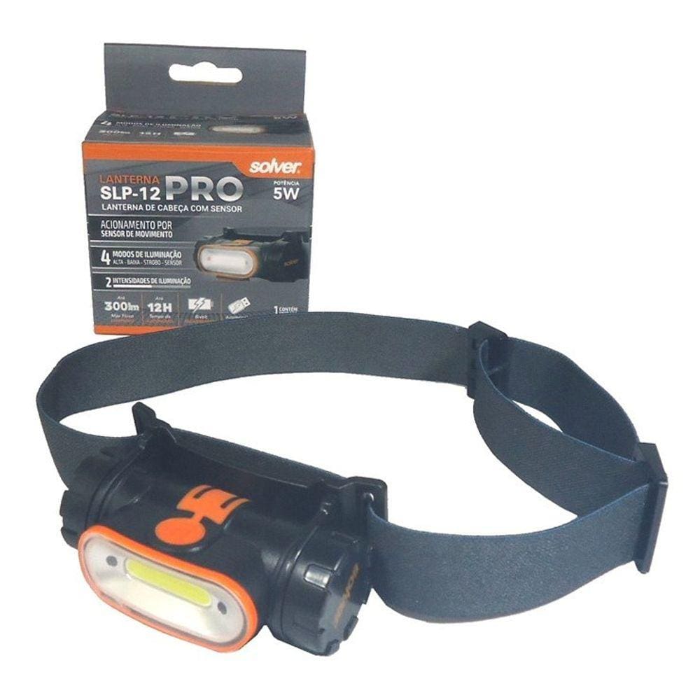 Lanterna De Cabeça Solver Recarregável com Sensor Slp-12
