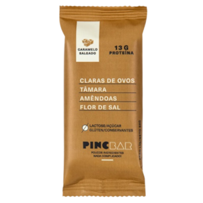 Kit 6X: Barra de Proteína Caramelo Salgado Sem Açúcar Pincbar 50g