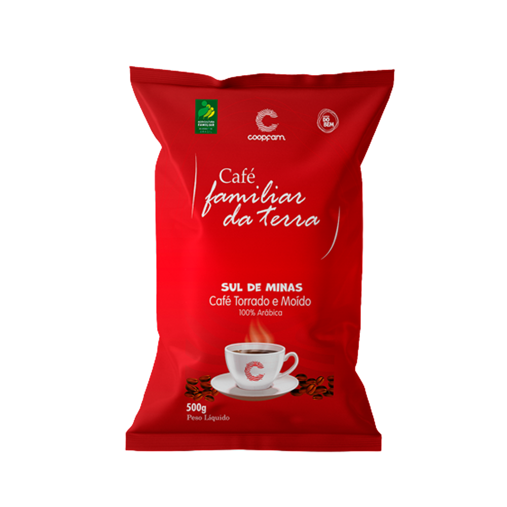 Kit 3X: Café Familiar da Terra Sustentável Moído Coopfam 500g