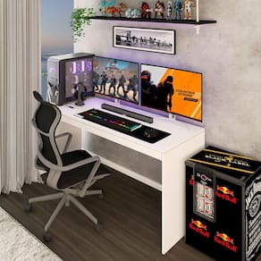Mesa Gamer Battlestation Branco - Panorama Móveis