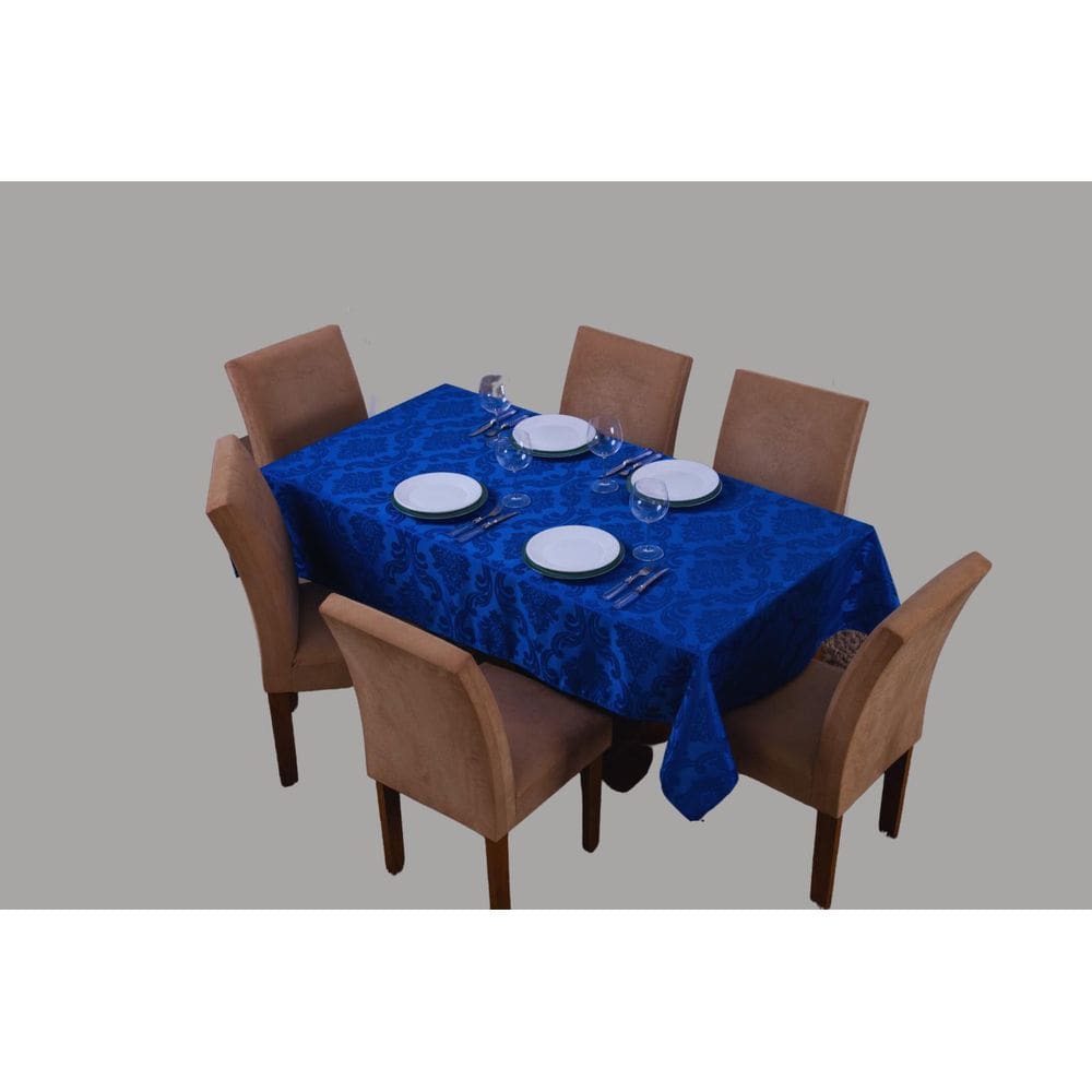Toalha De Mesa Retangular 8 Lugares Jacquard 1,35X2,60