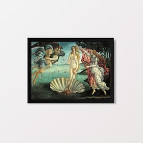 Quadro Botticelli Birth of Venus 24x18cm - Madeira Preta