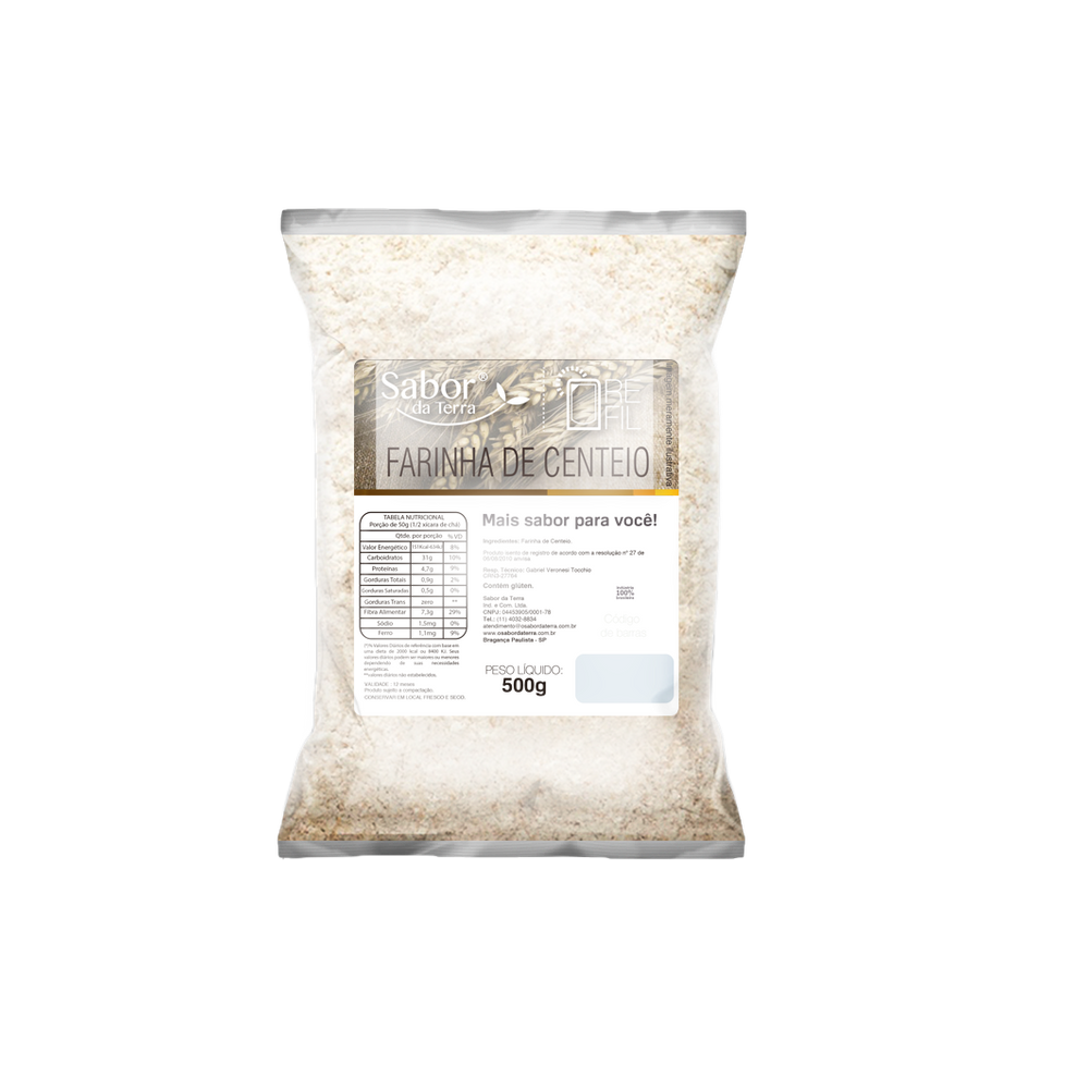 Kit 3X: Farinha de Centeio Sabor da Terra 500g