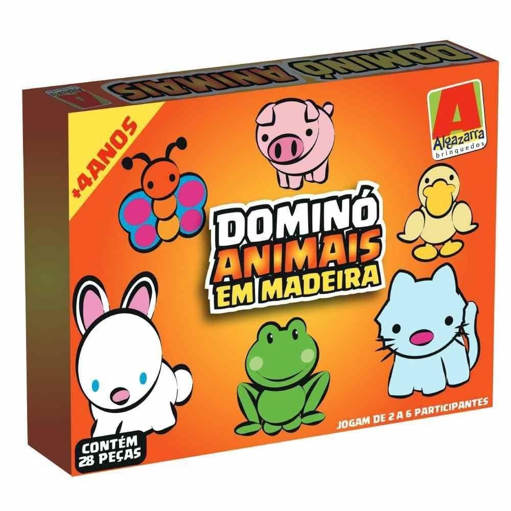 Jogo Dominó Animais - 28 Peças - Algazarra