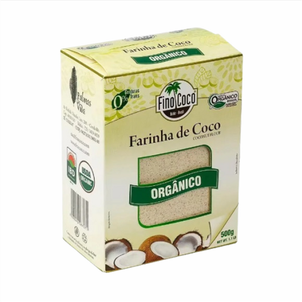 Kit 2X: Farinha de Coco Integral Orgânica Finococo 500g