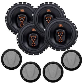 Kit 4 Alto Falantes 6  JBL Triaxial 6TRMS80 Multisystem 320W + 4 Telas Proteção 6  Preta