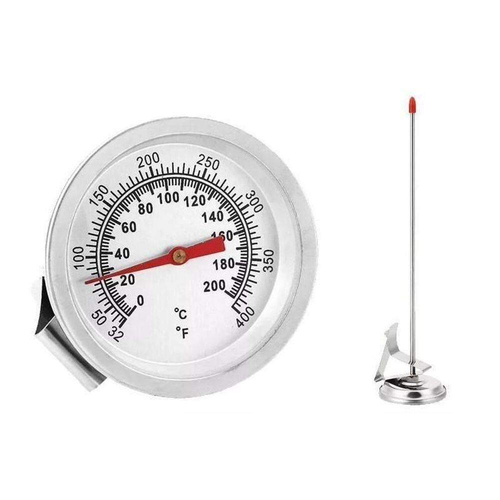 Termômetro Inox 0-200°C - Mede Temperaturas - Durável