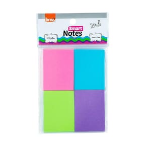 Bloco Adesivo de Notas Smart Notes Colorido 38x51mm 200 Folhas BRW