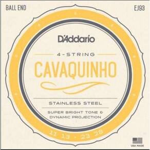 Encordoamento para Cavaquinho EJ93 Stainless Steel Wound .011 .013 .023 .028