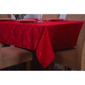 Toalha Mesa Quadrada Jacquard Vermelha 1,35x1,50