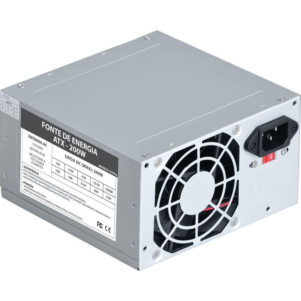 Fonte ATX 200W Vkoem Caixa Colmeia com 10 Unidades