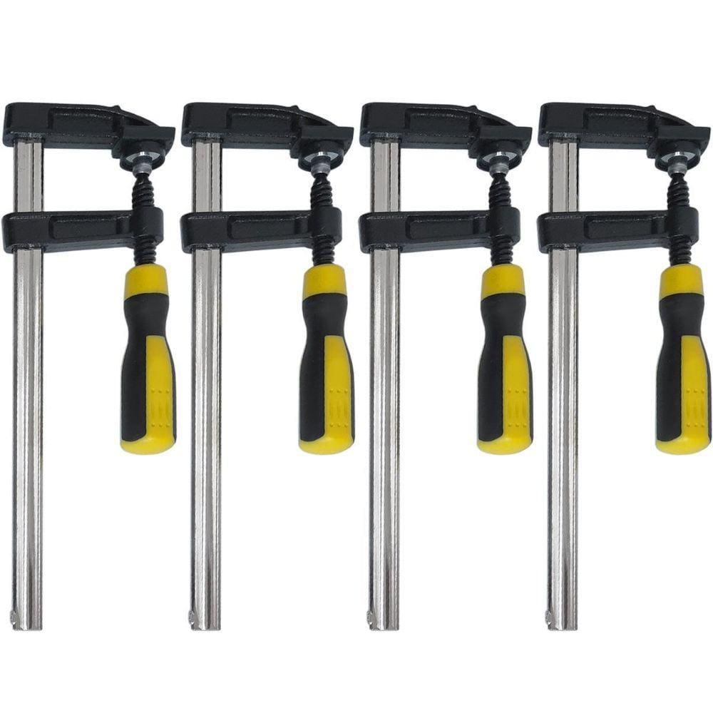Kit 4 Grampos Sargento Tipo F 50 X 200Mm 8 Pol. Marcenaria