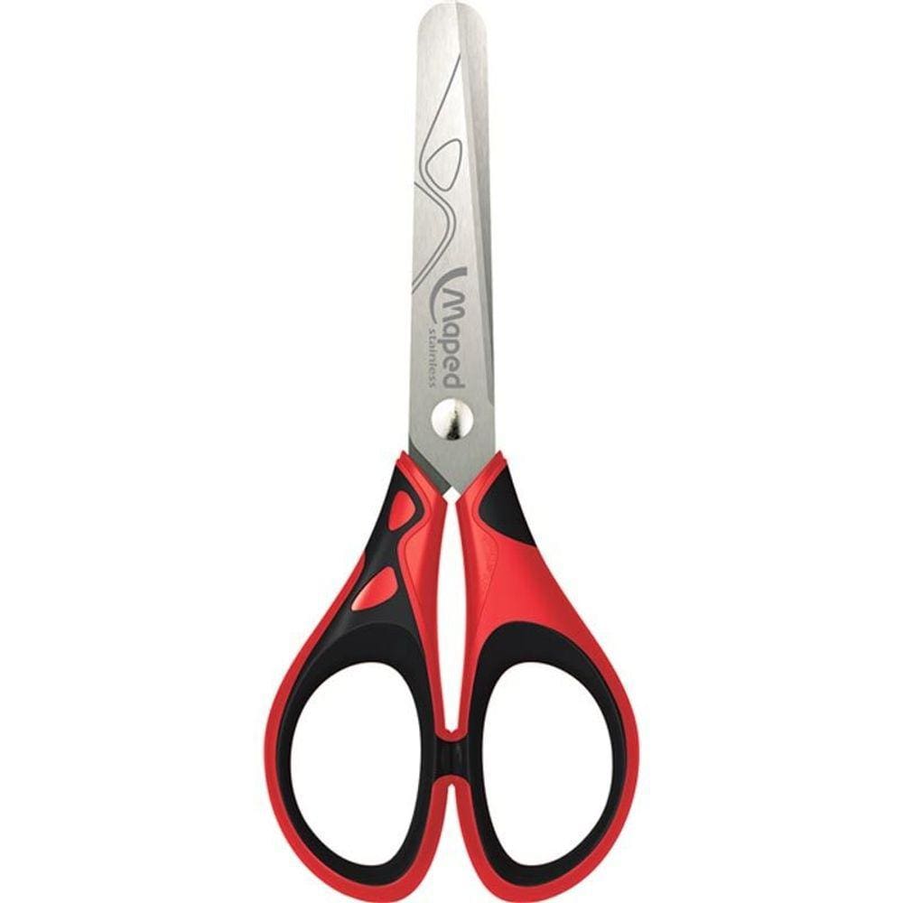 Tesoura Escolar 13cm Essentials Pulse Soft Colorida Cabo Emborrachado Maped