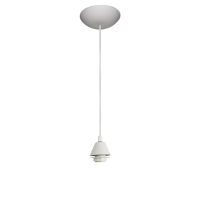 Fio Pendente Caroá 1,5M E27 Bivolt Ponta Com Rosca - Branco