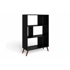 Estante Para Sala Rt3015 C/ 6 Nichos Preto - Movelbento