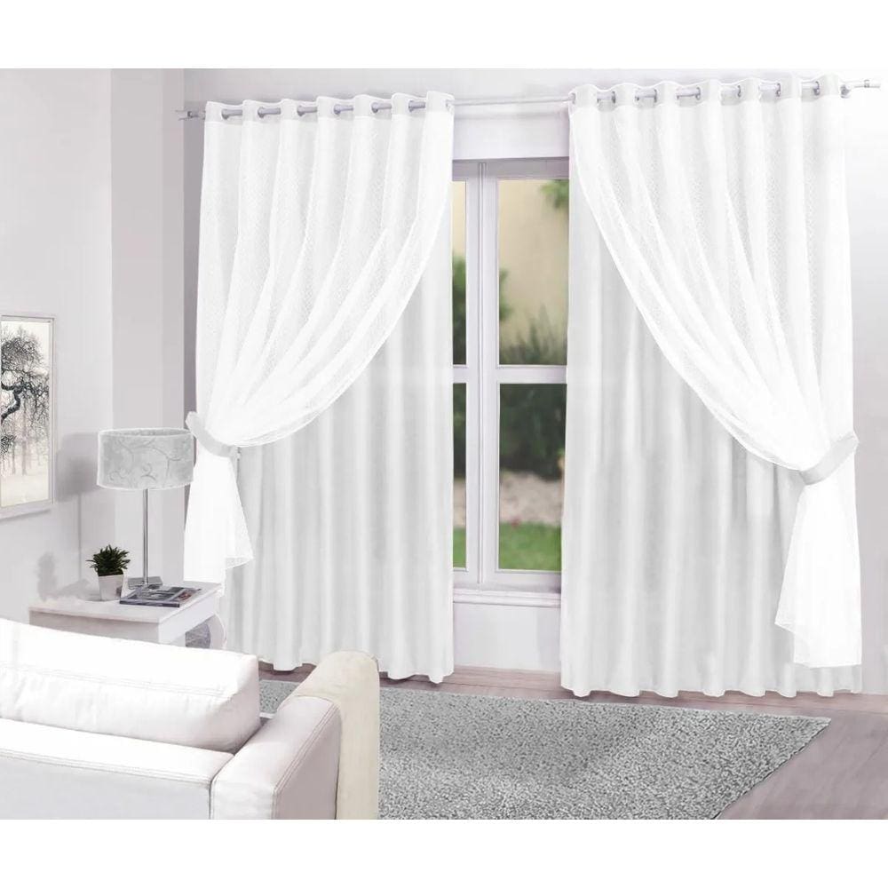 Cortina de Renda Para Sala /Quarto 300x270 Camila Admirare