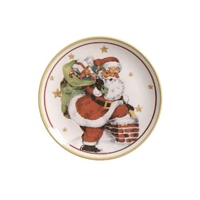 Conjunto 6 Pratos Santa Claus Porto Brasil 20,5cm
