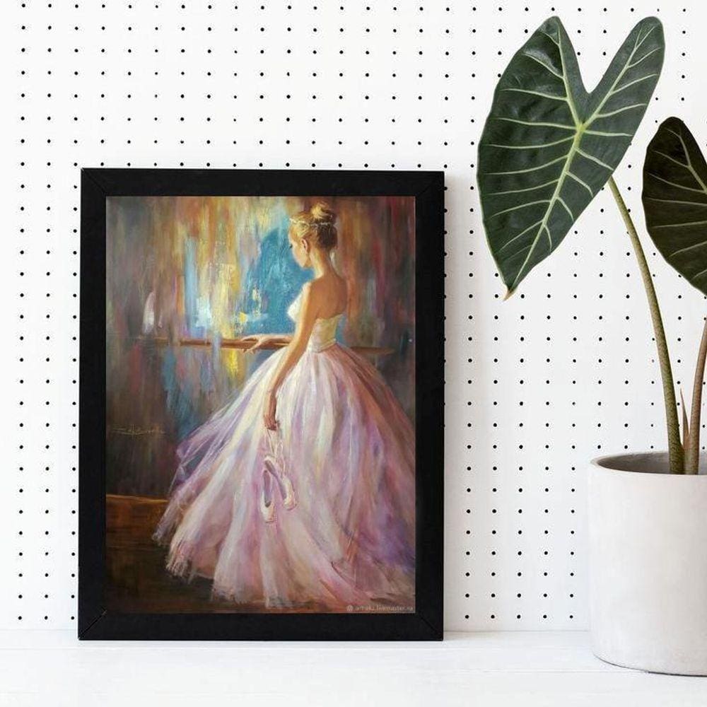 Quadro Bailarina 45x34cm - Decoração com Vidro