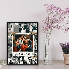 Quadro Decorativo Friends 33x24cm - Moldura Branca