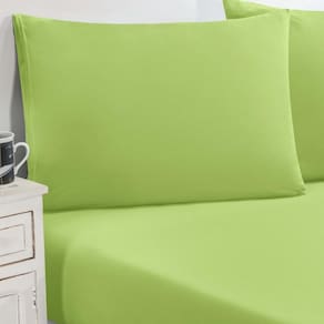 Jogo De Cama Malha Lençol 100% Algodão Gran Moratta 3 Peças Casal - Verde Pistache