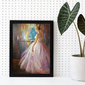 Quadro Artístico Decorativo Bailarina 45X34Cm