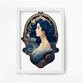 Quadro Decorativo Signo Peixes 45x34cm - Vidro