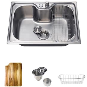 Cuba para cozinha gourmet pia aço inox 304 com acessórios e tábua de corte Borari Pingoo.casa