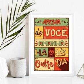 Quadro Quadro 45x34cm - Vidro - Madeira Preta
