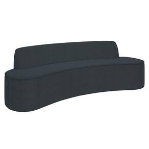 Sofá 3 Lugares Para Sala De Estar Living 210cm Koane D06 Bouclê Cinza Escuro - Mpozenato