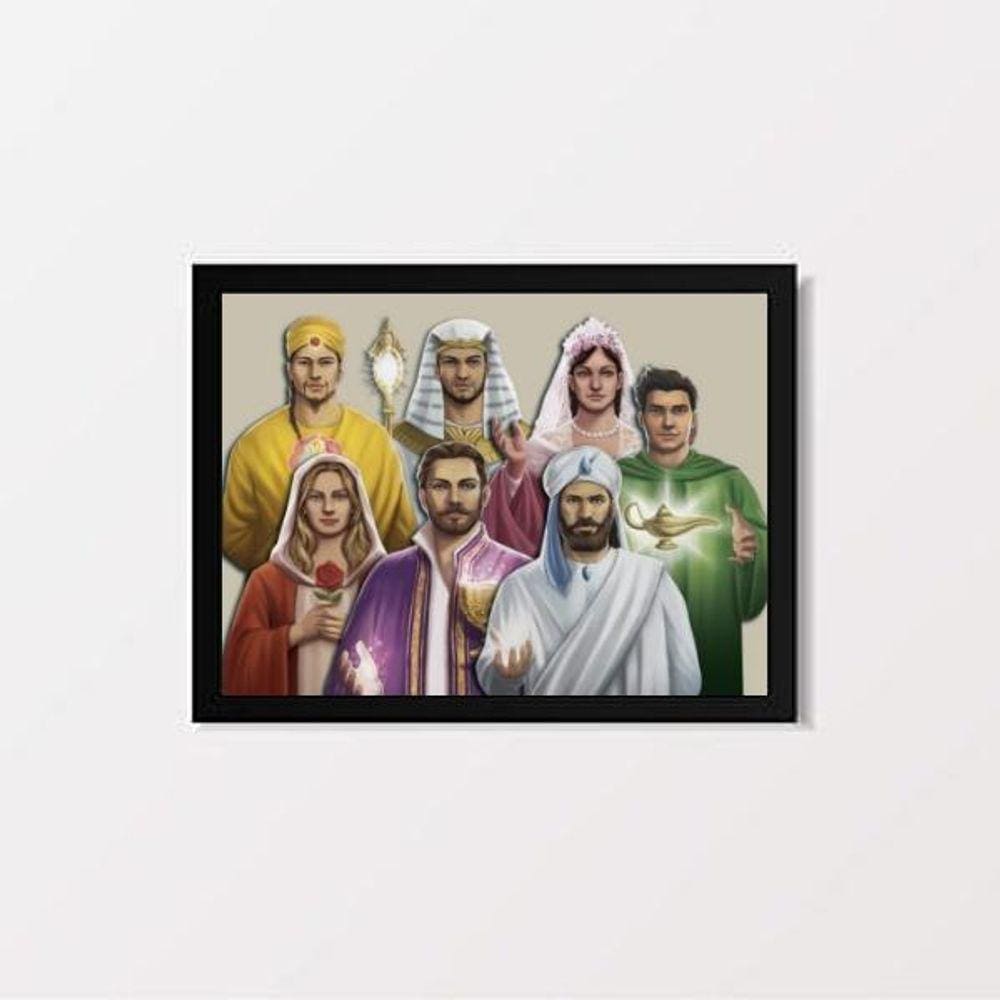 Quadro Fraternidade Branca 7 Raios Cósmicos - 45x34cm - ML