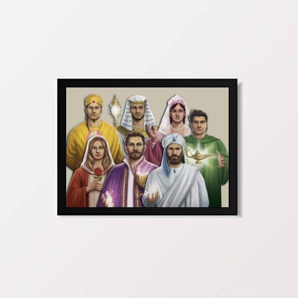 Quadro Fraternidade Branca 7 Raios Cósmicos 33x24cm - Vidro